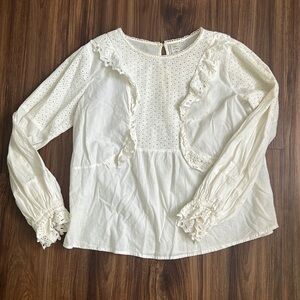 Anthropologie Seen Worn Kept White Blouse